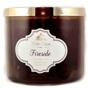 1 FIRESIDE SMOKED CEDAR SCENTED👃 14.5 OZ 3-WICK CANDLE BATH & BODY WHITE BARN